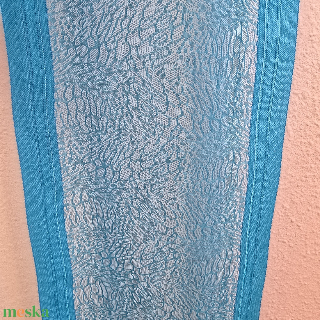 Türkizkék színű csipkesál 21cm x 180cm - esküvő - kiegészítők - bolero és válltakaró - Meska.hu Türkizkék színű csipkesál 21cm x 180cm - esküvő - kiegészítők - bolero és válltakaró - Meska.hu