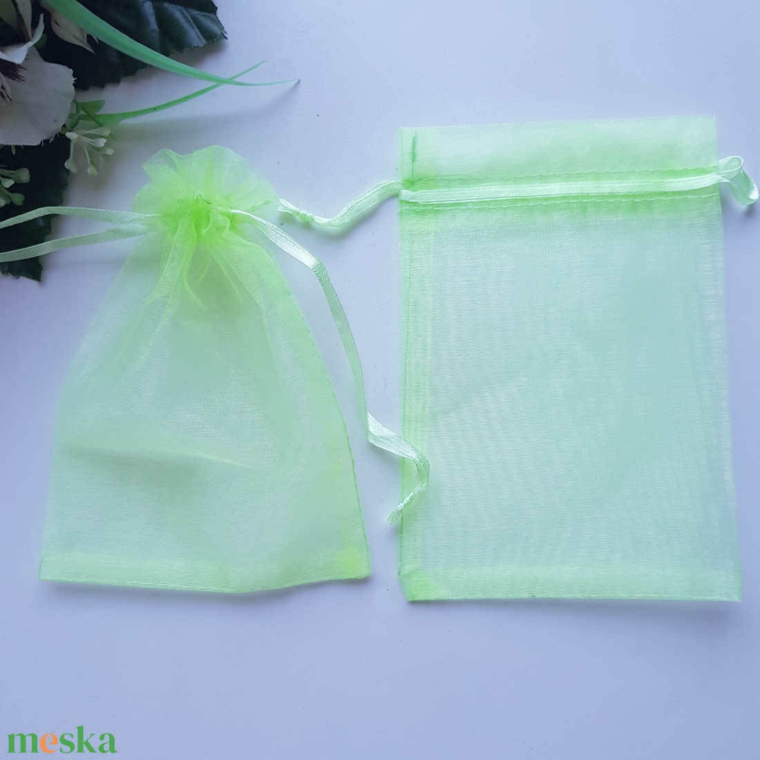 3db almazöld organza dísztasak, ajándék tasak kb. 10x15cm - esküvő - emlék & ajándék - köszönőajándék - Meska.hu 3db almazöld organza dísztasak, ajándék tasak kb. 10x15cm - esküvő - emlék & ajándék - köszönőajándék - Meska.hu