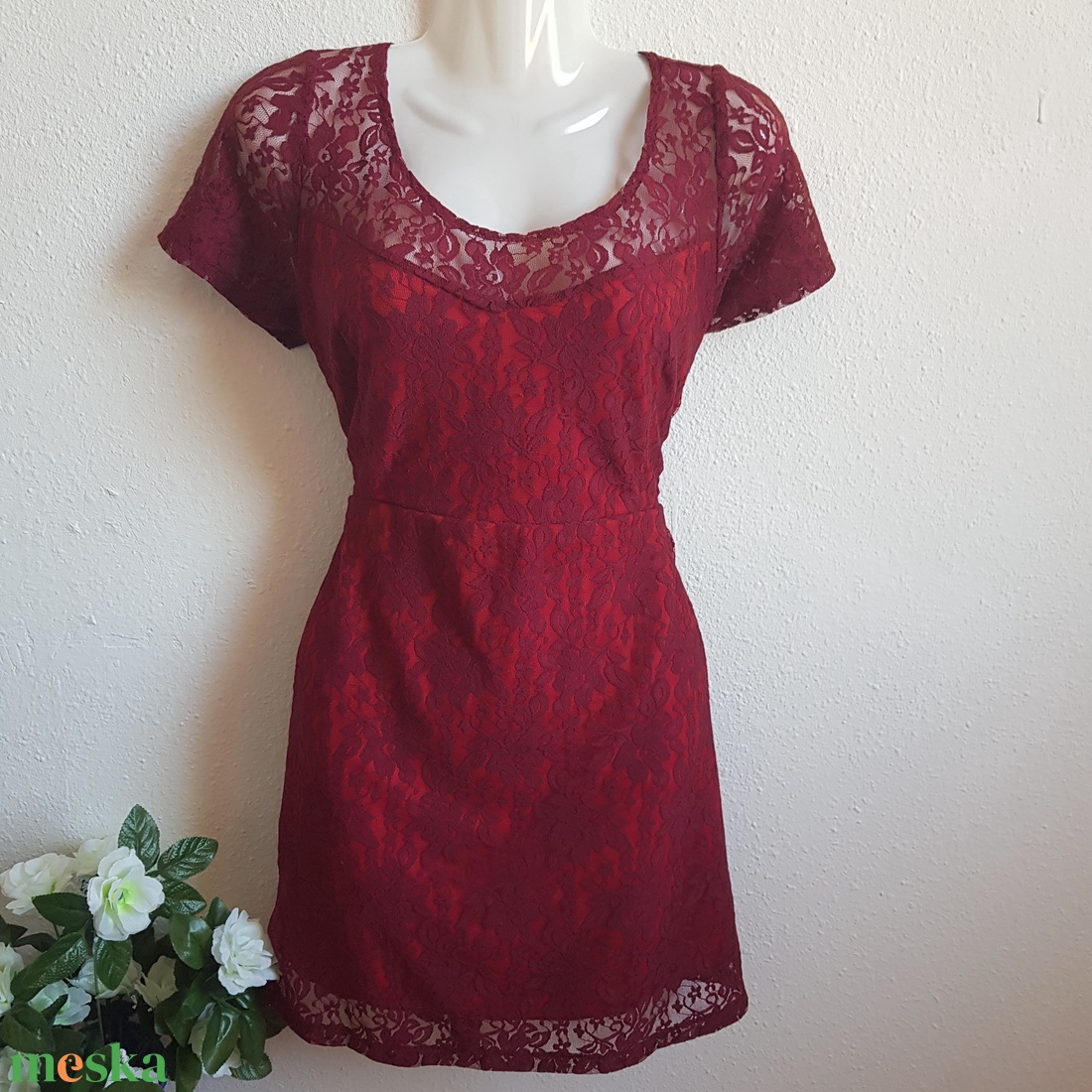 L/XL-es bordó színű alkalmi csipkeruha, rövid ujjú miniruha - ruha & divat - női ruha - alkalmi ruha & estélyi ruha - Meska.hu L/XL-es bordó színű alkalmi csipkeruha, rövid ujjú miniruha - ruha & divat - női ruha - alkalmi ruha & estélyi ruha - Meska.hu