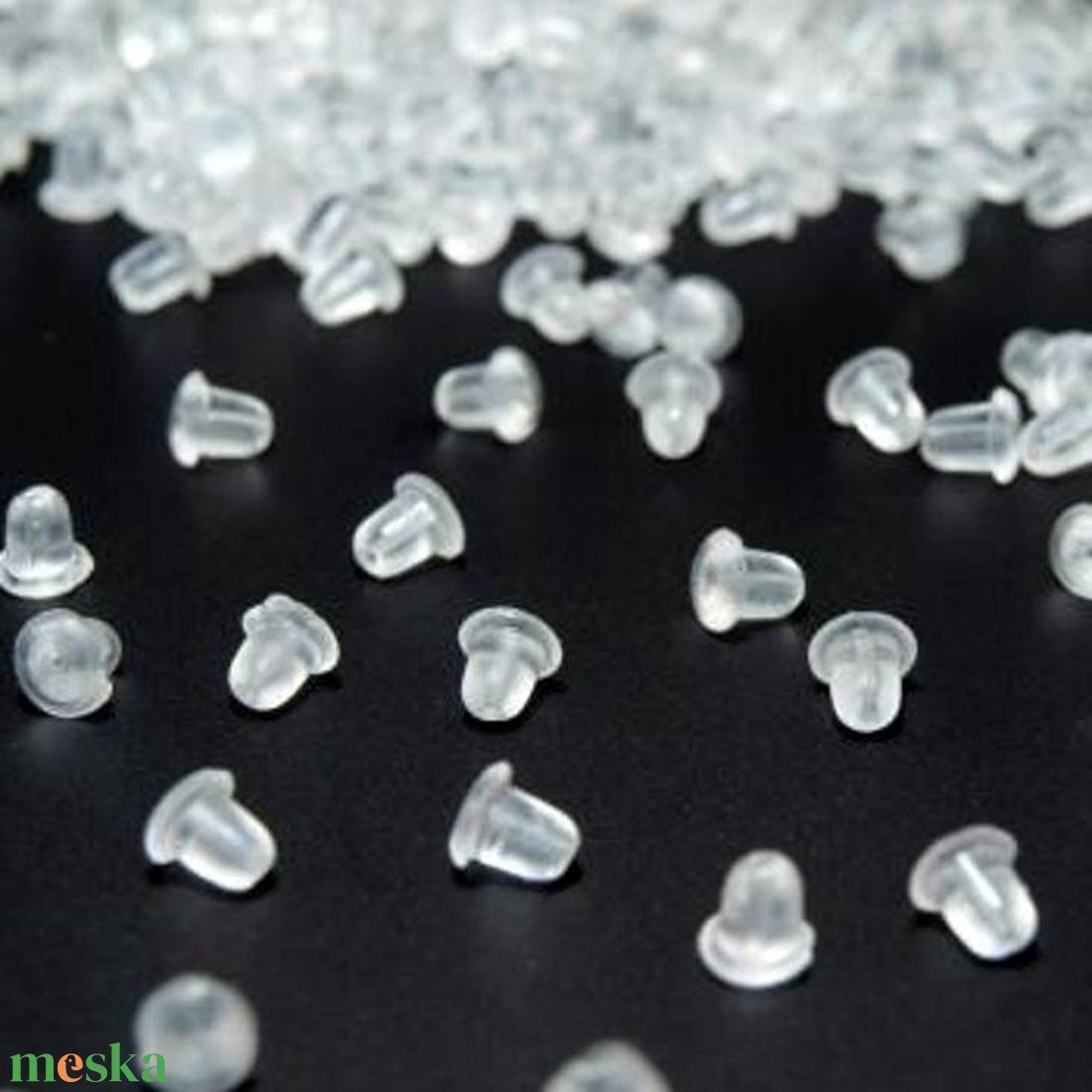 50db / 25pár szilikon fülbevaló rögzítő - kellékek & szerszámok - ékszerkellék - fülbevaló alap - Meska.hu