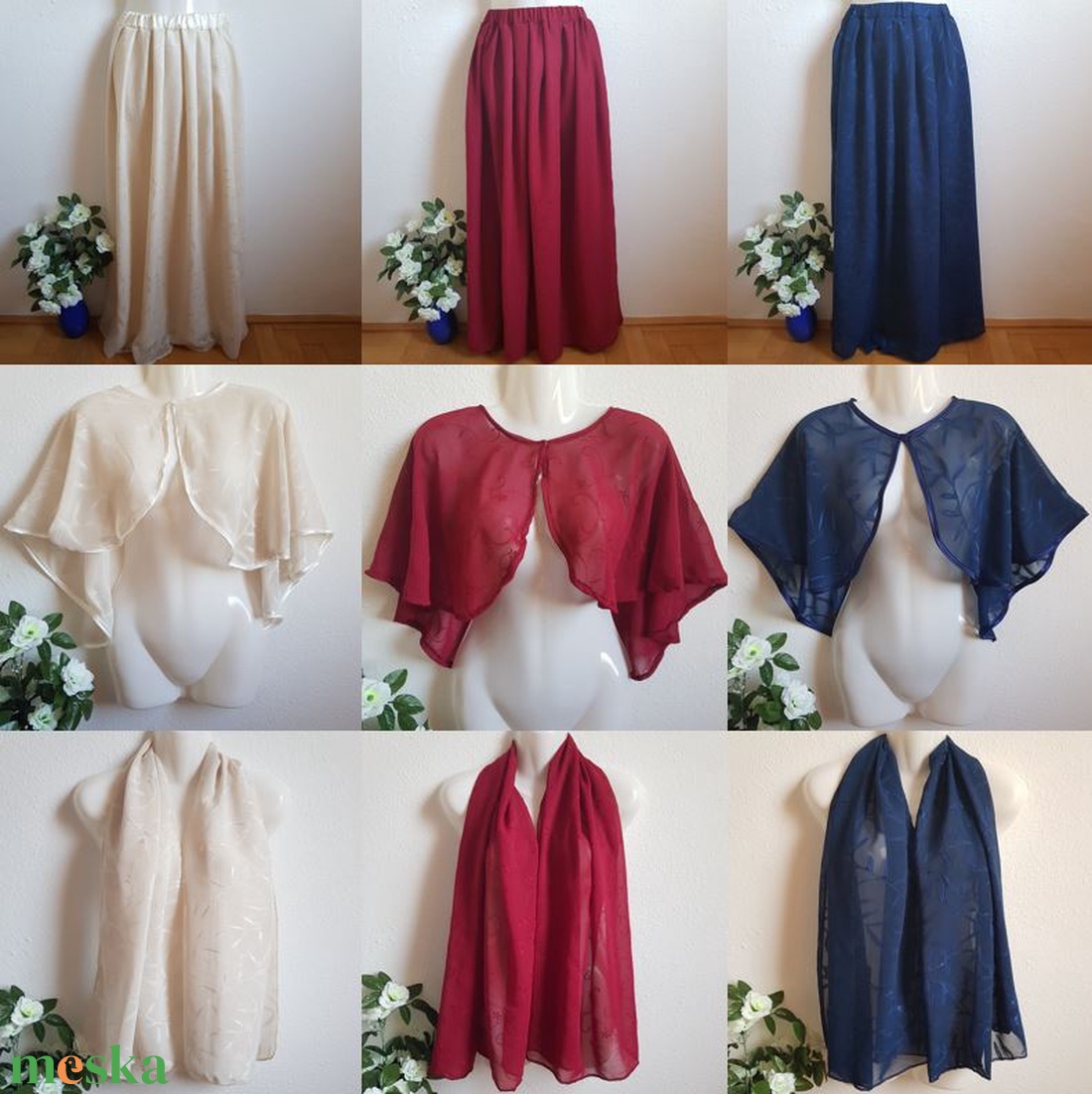 Borvörös színű hímzett muszlin sál, kendő, vállkendő, stóla - esküvő - kiegészítők - bolero és válltakaró - Meska.hu