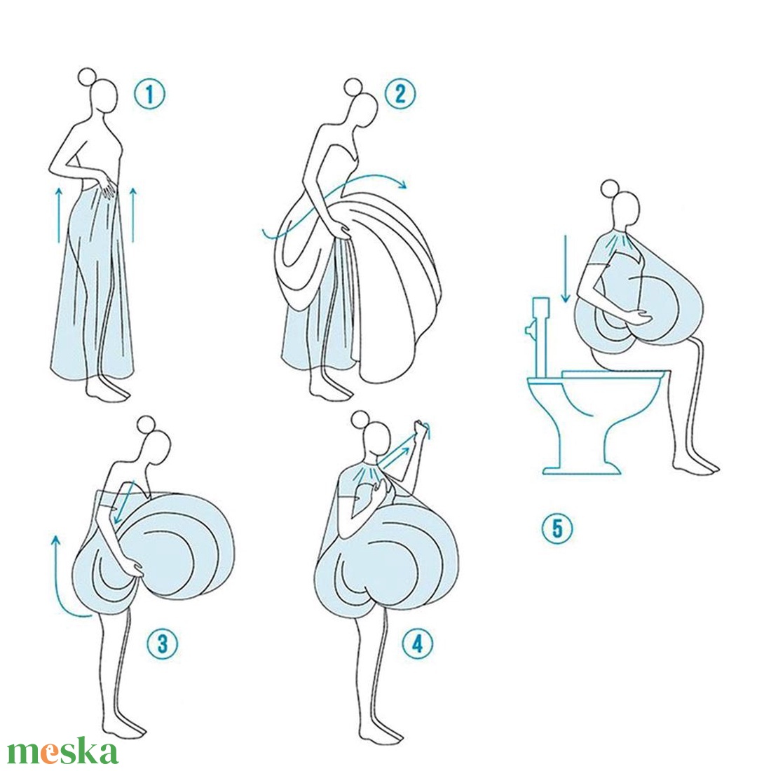 WC-zést segítő menyasszonyi alsószoknya, toilet, toalett alsószoknya - esküvő - ruha - alsószoknya, abroncs  - Meska.hu