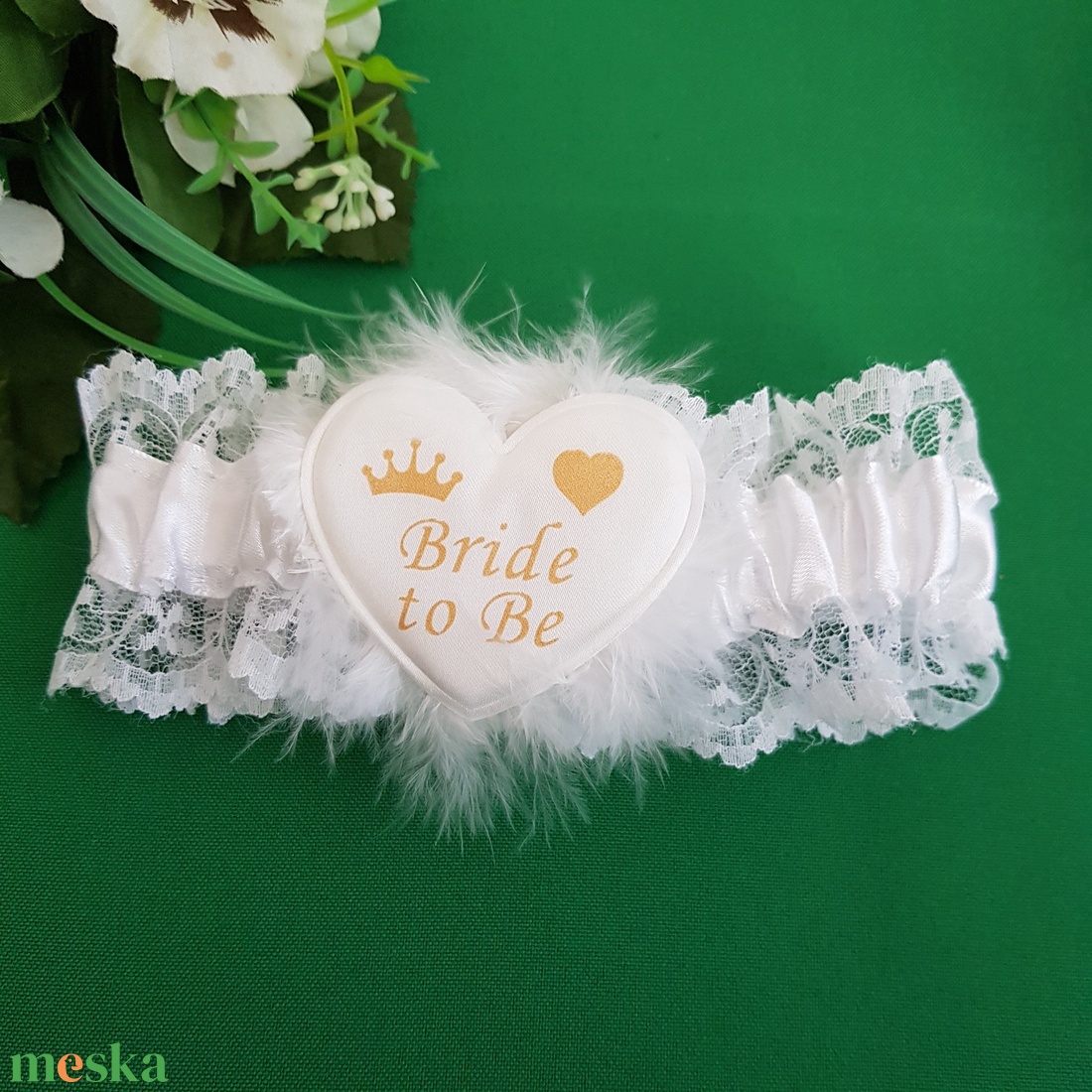 Bride to be feliratú szatén, csipkés harisnyakötő lánybúcsúra - esküvő - lánybúcsú - Meska.hu