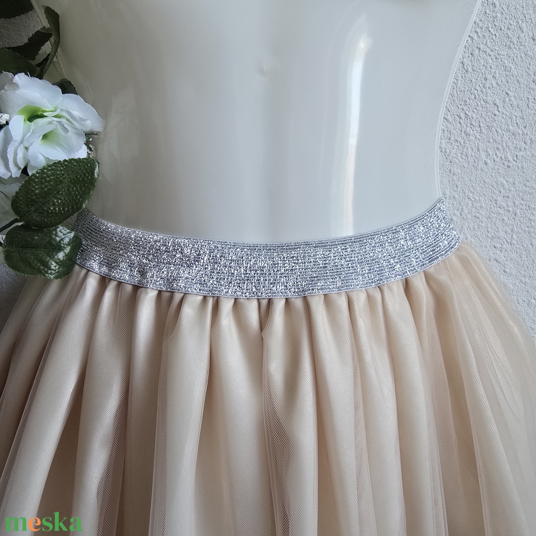 Arany színű tüll szoknya, menyasszonyi hosszú, maxi szoknya - ruha & divat - női ruha - szoknya - Meska.hu