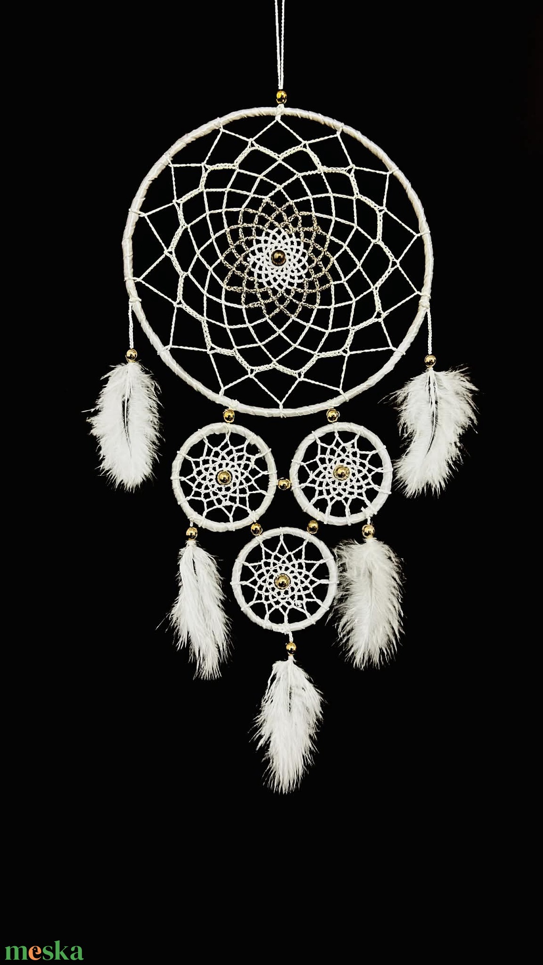 Horgolt álomfogó, álomcsapda - otthon & életmód - dekoráció - fali és függő dekoráció - álomfogó - Meska.hu