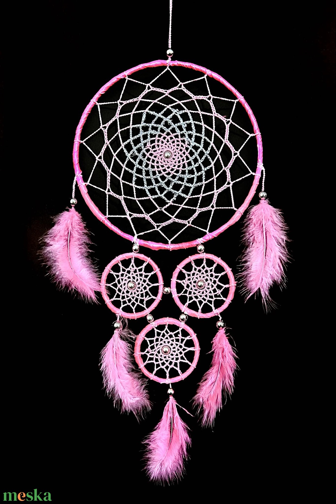 Horgolt álomfogó, álomcsapda - otthon & életmód - dekoráció - fali és függő dekoráció - álomfogó - Meska.hu