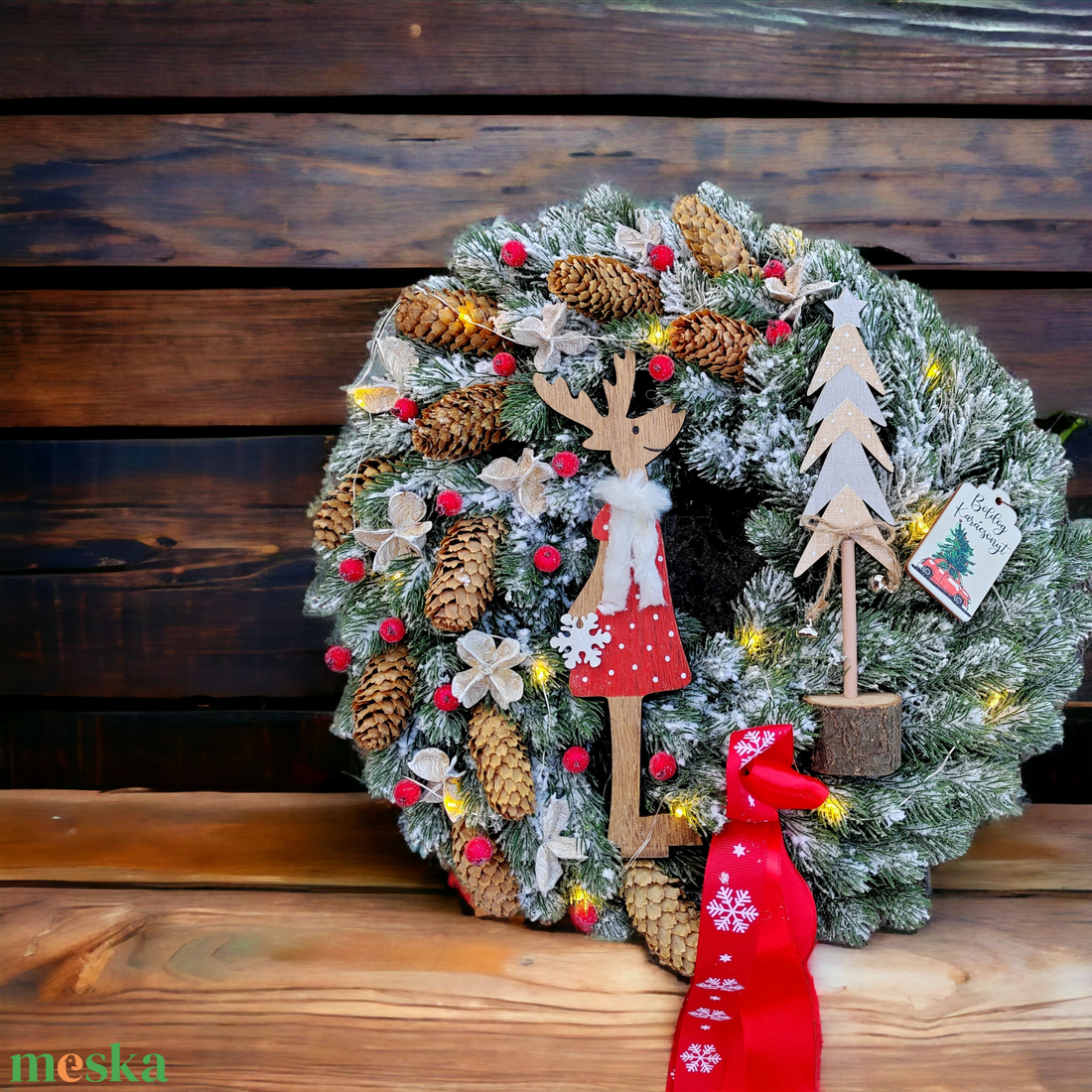 Világító adventi kopogtató - karácsony - adventi díszek - adventi ajtódísz - Meska.hu Világító adventi kopogtató - karácsony - adventi díszek - adventi ajtódísz - Meska.hu