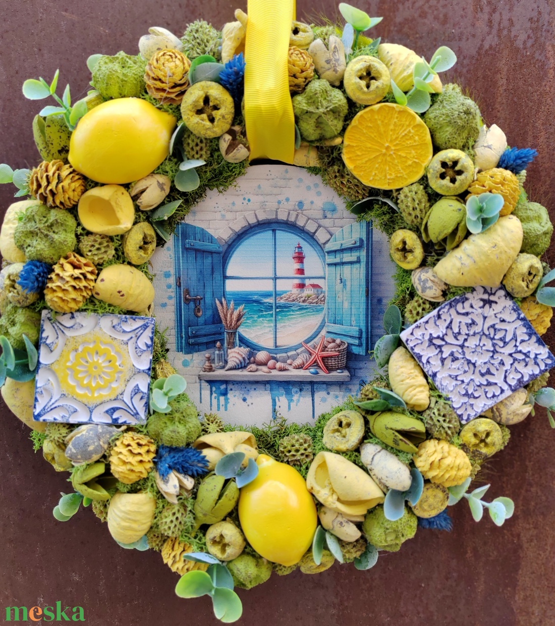 Nyári kopogtató Amalfi - otthon & életmód - dekoráció - ajtó- és ablak dekoráció - ajtódísz & kopogtató - Meska.hu Nyári kopogtató Amalfi - otthon & életmód - dekoráció - ajtó- és ablak dekoráció - ajtódísz & kopogtató - Meska.hu