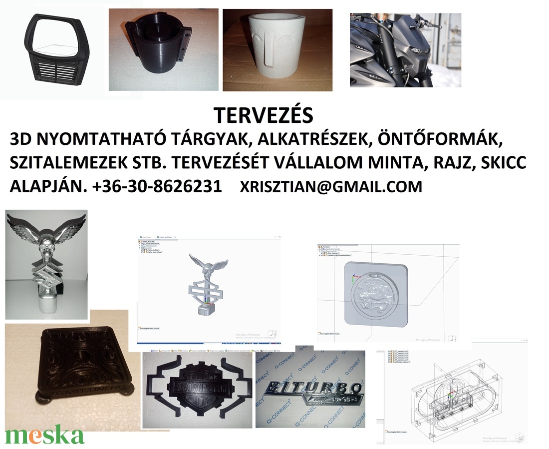 3D nyomtatás műanyagból, műgumiból, tervezés, rajz, minta alapján - kellékek & szerszámok - vegyes alapanyag - szilikon öntőforma - Meska.hu