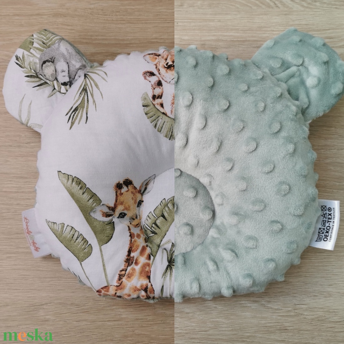 Stabilizáló MACI párna kölyök vadállatos-Zsálya minkyvel - UNISEX - otthon & életmód - babaszoba, gyerekszoba - gyerek díszpárna - Meska.hu