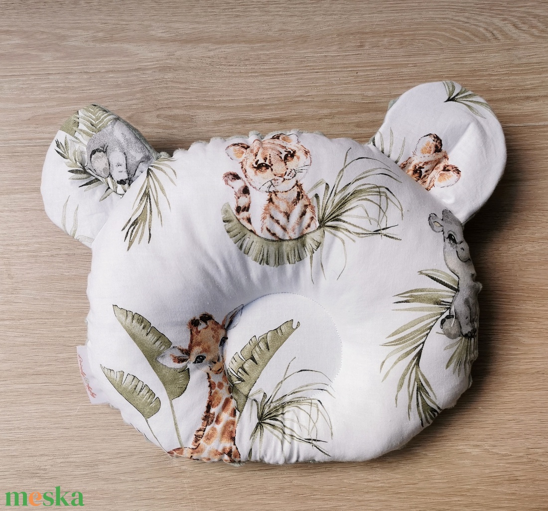 Stabilizáló MACI párna kölyök vadállatos-Zsálya minkyvel - UNISEX - otthon & életmód - babaszoba, gyerekszoba - gyerek díszpárna - Meska.hu
