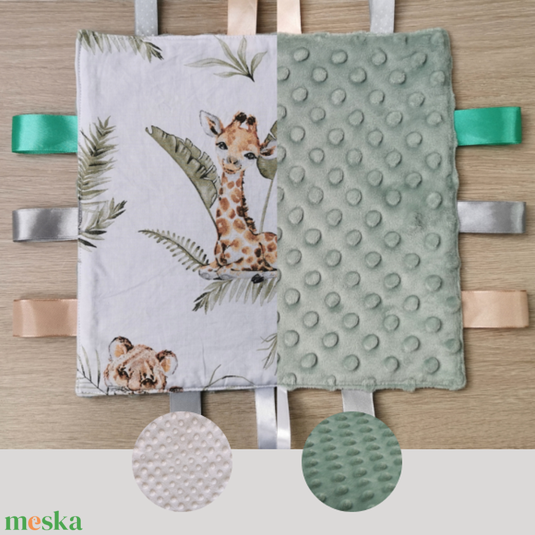 Cimkekendő kölyök vadállatos-Zsálya minkyvel - UNISEX - játék & sport - 3 éves kor alattiaknak - alvóka & rongyi - Meska.hu