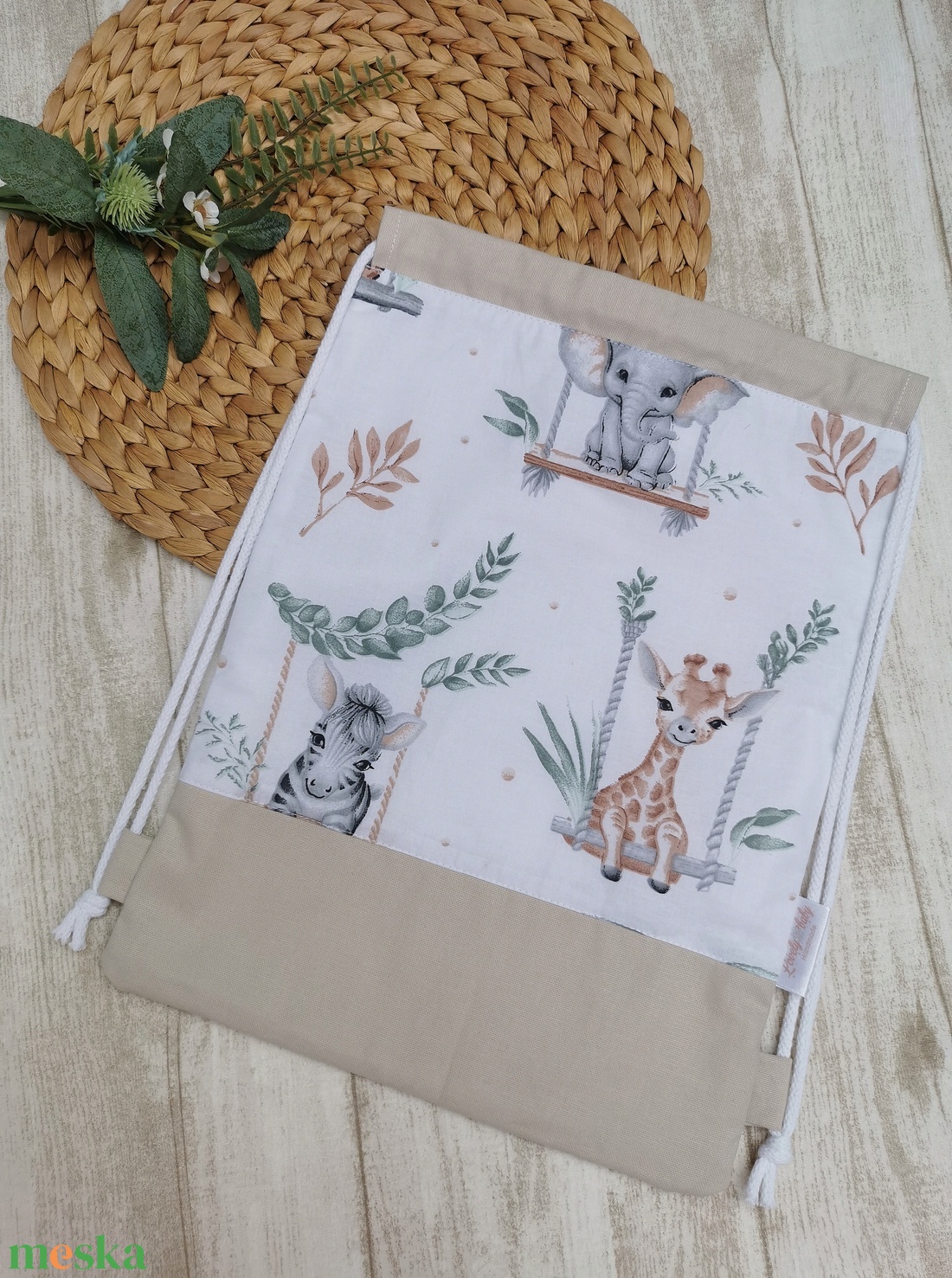 Óvodai Szett 3 db-os - Ruhazsák tornazsák és tisztasági zsák hintázó szafari állatok- beige UNISEX - játék & sport - ovis felszerelés - ovis szett - Meska.hu Óvodai Szett 3 db-os - Ruhazsák tornazsák és tisztasági zsák hintázó szafari állatok- beige UNISEX - játék & sport - ovis felszerelés - ovis szett - Meska.hu