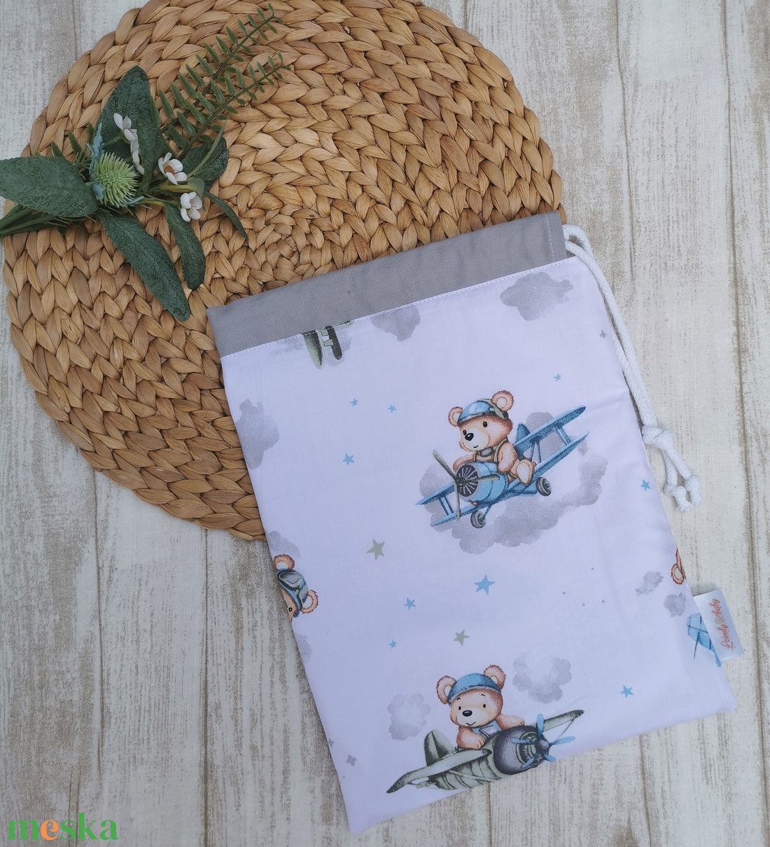 Ovis tisztasági zsák - kék repülős maci- szürke - játék & sport - ovis felszerelés - tisztasági csomag - Meska.hu Ovis tisztasági zsák - kék repülős maci- szürke - játék & sport - ovis felszerelés - tisztasági csomag - Meska.hu