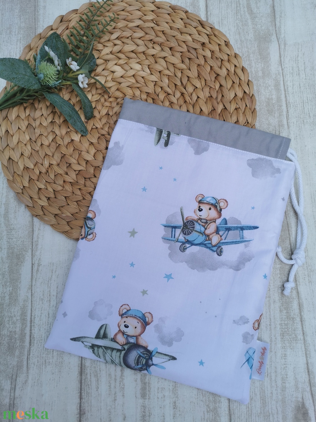 Ovis tisztasági zsák - kék repülős maci- szürke - játék & sport - ovis felszerelés - tisztasági csomag - Meska.hu Ovis tisztasági zsák - kék repülős maci- szürke - játék & sport - ovis felszerelés - tisztasági csomag - Meska.hu