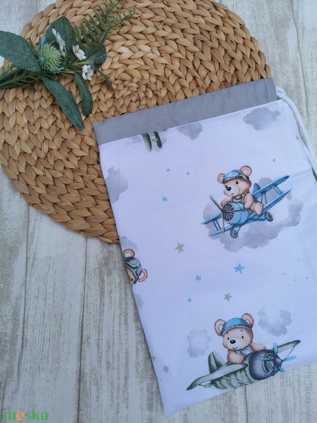 Ovis tisztasági zsák - kék repülős maci- szürke - játék & sport - ovis felszerelés - tisztasági csomag - Meska.hu Ovis tisztasági zsák - kék repülős maci- szürke - játék & sport - ovis felszerelés - tisztasági csomag - Meska.hu