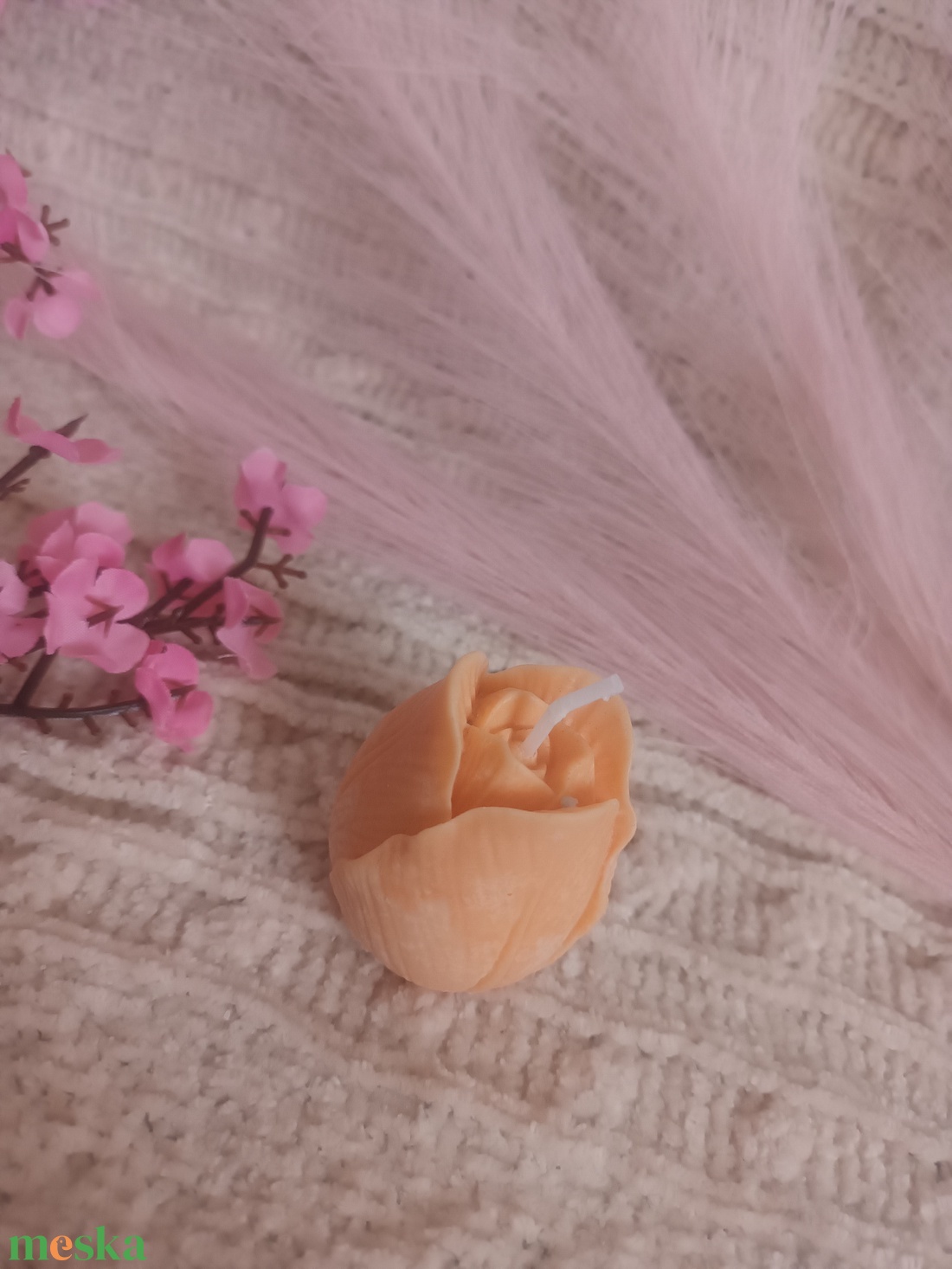 Esküvői köszönetajándék tulipán gyertya - otthon & életmód - gyertya, illat, aroma - gyertya - Meska.hu