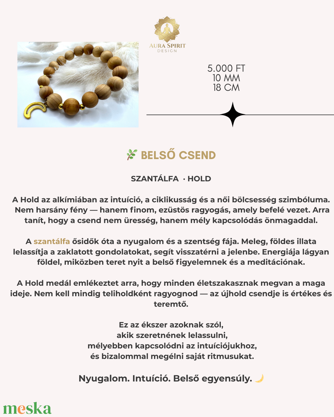 Szantál fa karköt� - otthon & életmód - dekoráció - spiritualitás - ásványok - Meska.hu