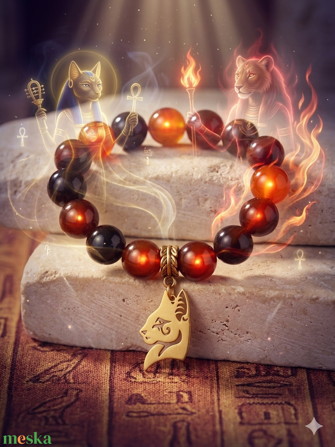 Corneol karkötő  - otthon & életmód - dekoráció - spiritualitás - ásványok - Meska.hu