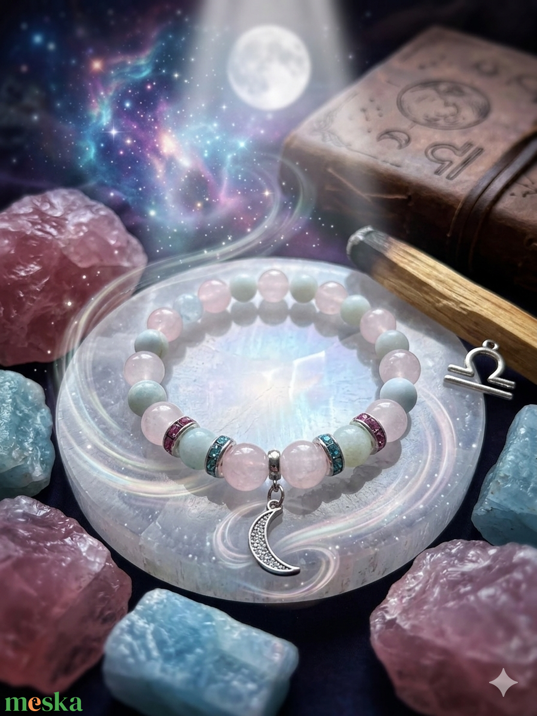 Amazonit / rózsakvarc  - otthon & életmód - dekoráció - spiritualitás - ásványok - Meska.hu