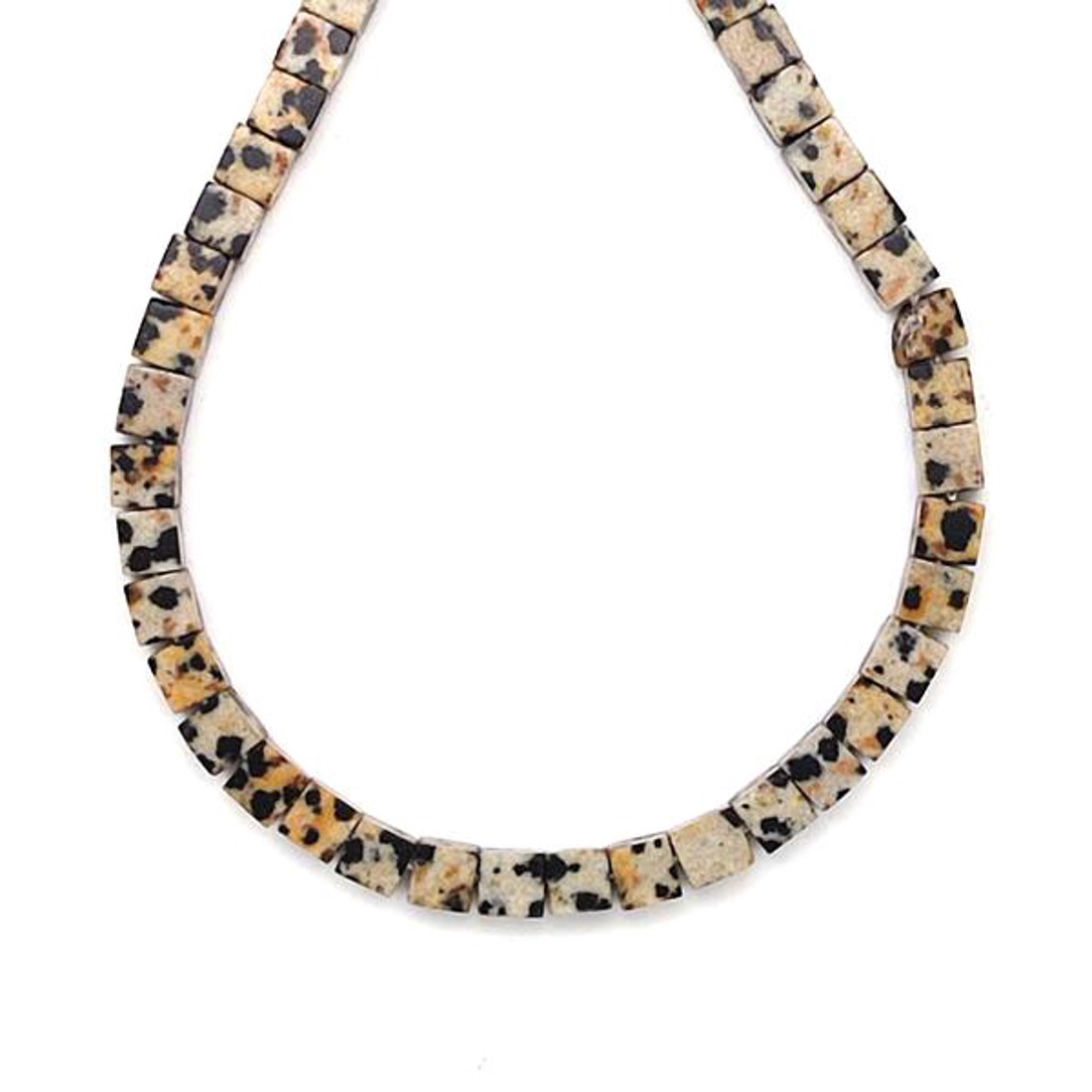 Jáspis dalmata kocka 4-5mm  ékszerkészítő alapanyag (füzér) - kellékek & szerszámok - ásvány alapanyag - ásványfüzér - Meska.hu