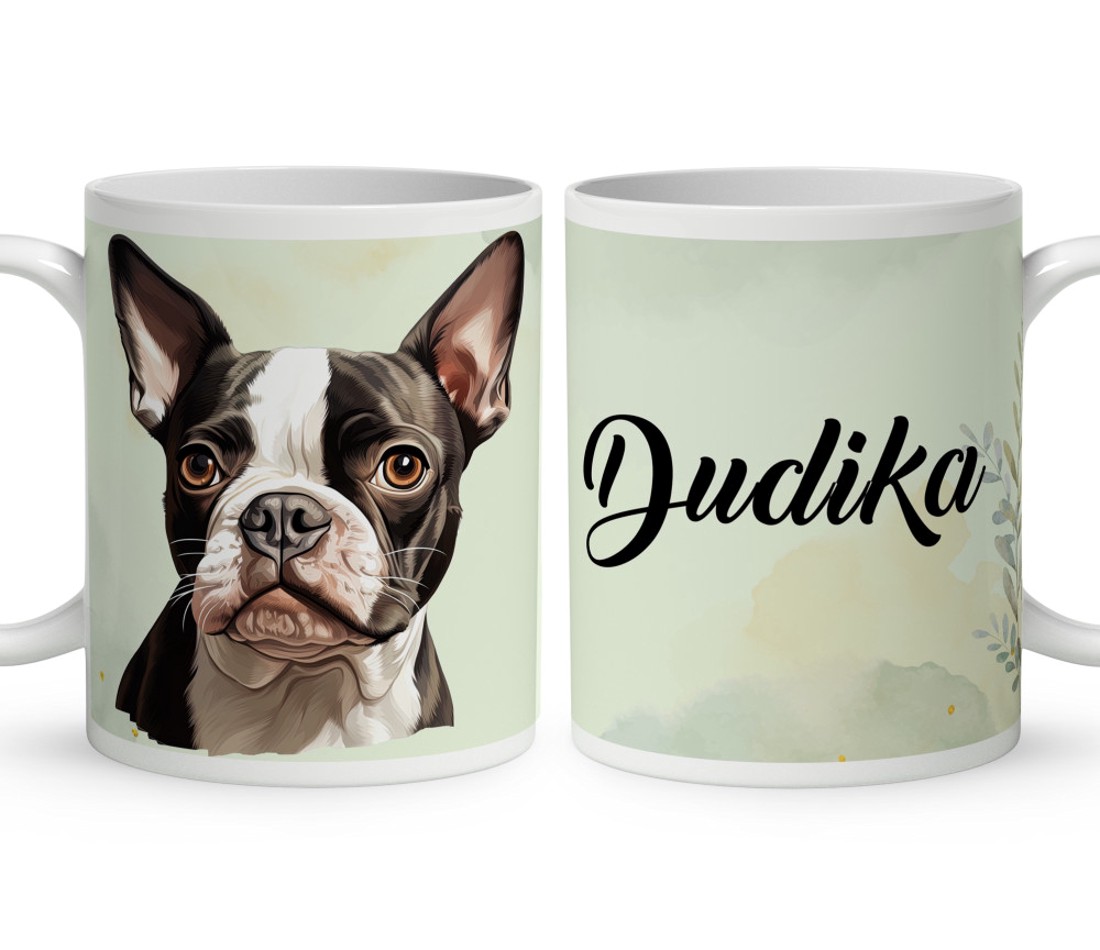 Névvel kérhető - Boston terrier portré mintás bögre - otthon & életmód - konyhafelszerelés, tálalás - tálalás - bögre & csésze - Meska.hu