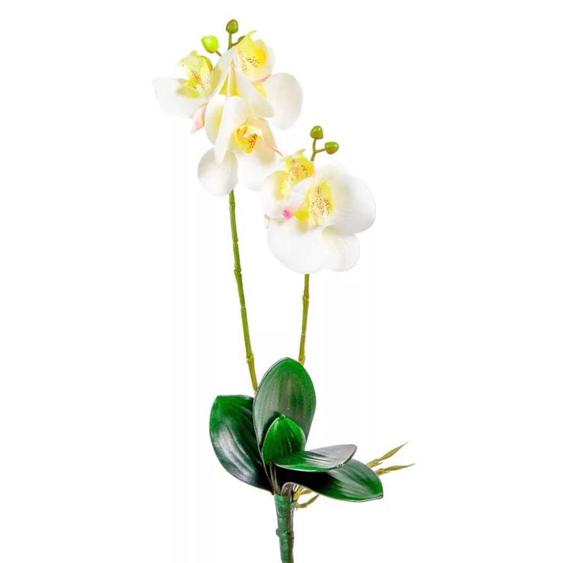 Gumi orchidea ág levéllel - fehér - kellékek & szerszámok - dekorációs kellékek - virágfej - Meska.hu Gumi orchidea ág levéllel - fehér - kellékek & szerszámok - dekorációs kellékek - virágfej - Meska.hu