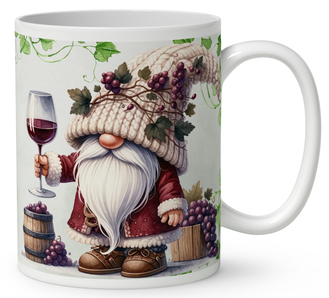 Névvel kérhető - Cuki szüreti borász manó mintás bögre - otthon & életmód - konyhafelszerelés, tálalás - tálalás - bögre & csésze - Meska.hu