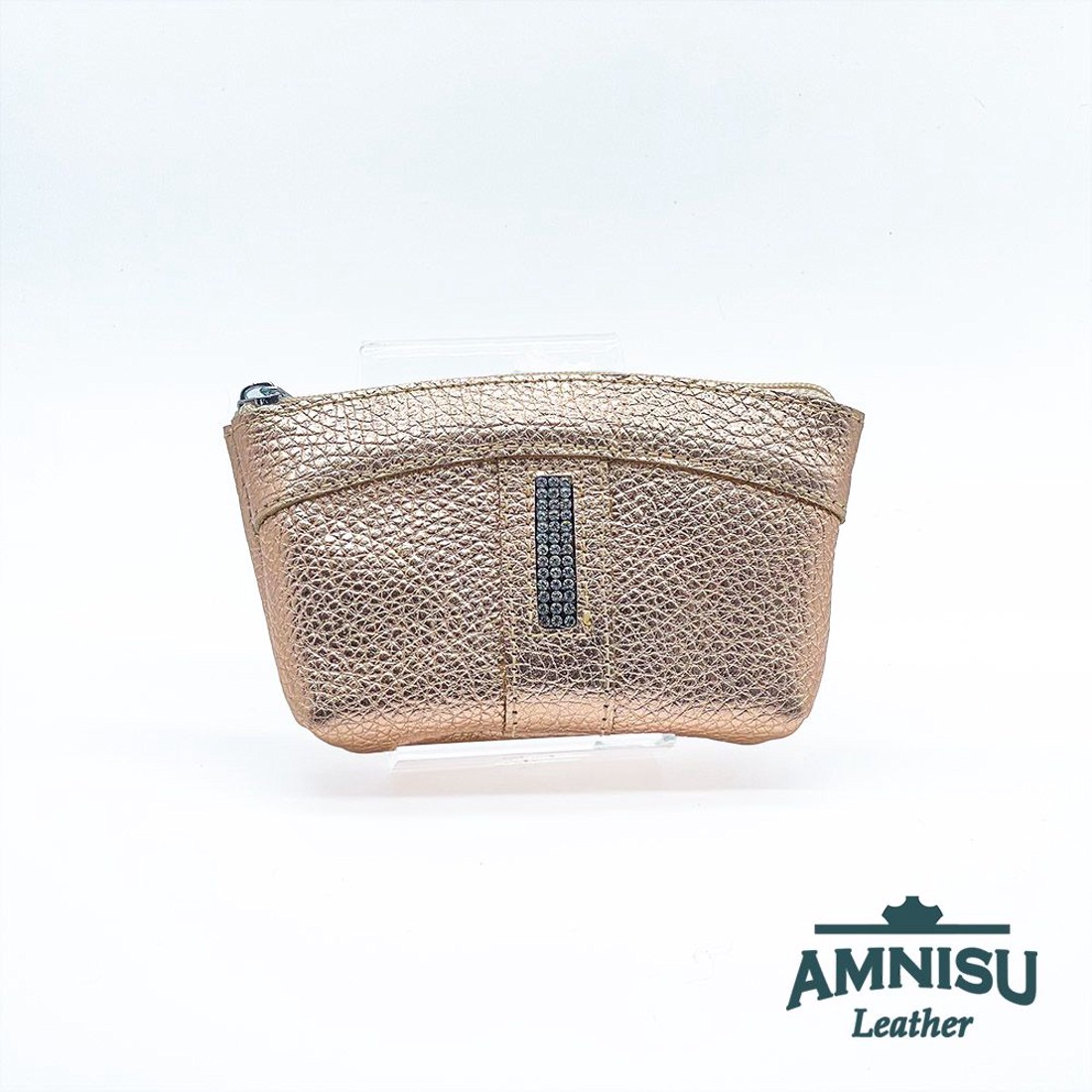 Rosegold egy cipzáras egyenes swarovski köves kulcstartó E2014 -  - Meska.hu