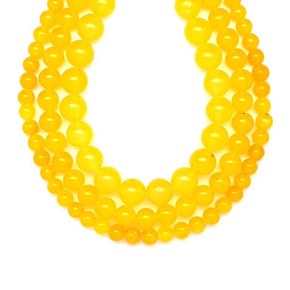 Jáde szinezett sárga golyó 10mm  ékszerkészítő alapanyag (füzér) - kellékek & szerszámok - ásvány alapanyag - ásványfüzér - Meska.hu