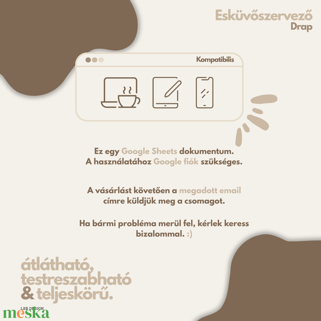 Esküvőszervező Drap - Google Sheets - művészet - grafika & illusztráció - digitális - Meska.hu Esküvőszervező Drap - Google Sheets - művészet - grafika & illusztráció - digitális - Meska.hu