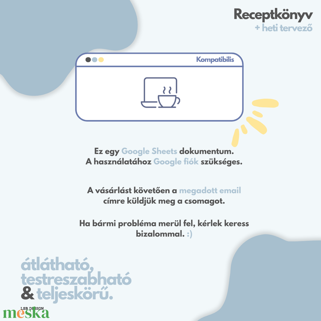 Receptkönyv + heti tervező - Google Sheets - művészet - grafika & illusztráció - digitális - Meska.hu Receptkönyv + heti tervező - Google Sheets - művészet - grafika & illusztráció - digitális - Meska.hu