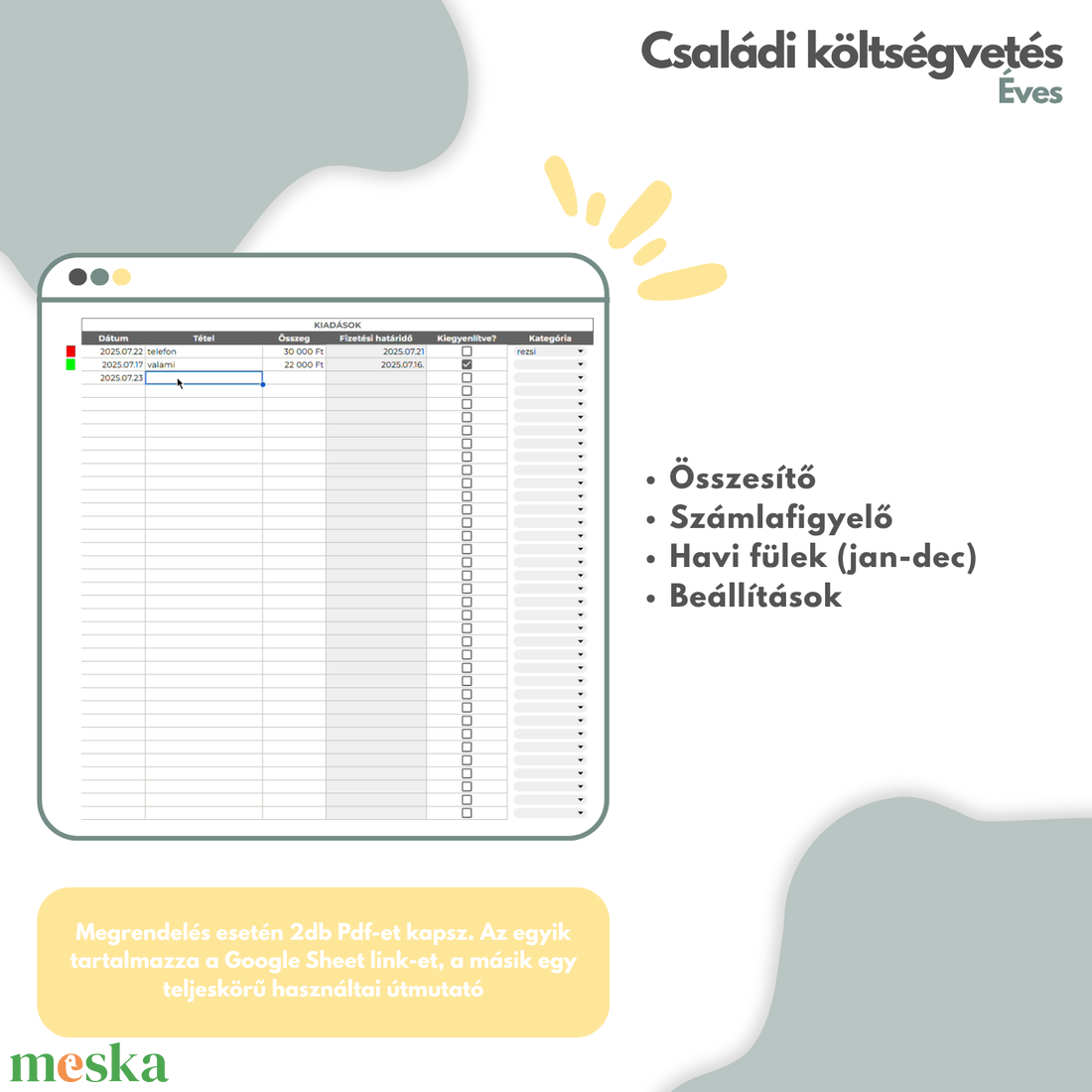 Családi költségvetés - Google Sheets - művészet - grafika & illusztráció - digitális - Meska.hu Családi költségvetés - Google Sheets - művészet - grafika & illusztráció - digitális - Meska.hu