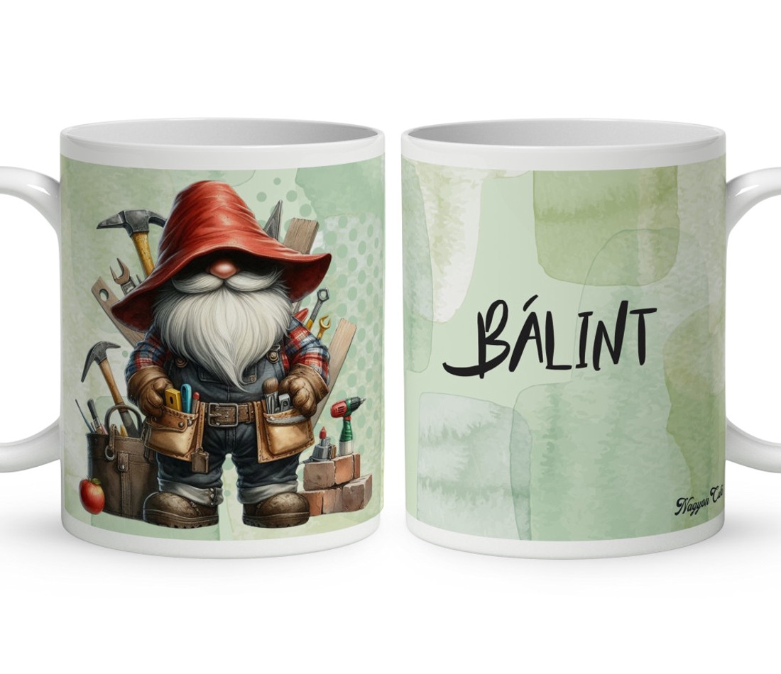 Névvel kérhető - A legjobb Ezermester manó mintás bögre - otthon & életmód - konyhafelszerelés, tálalás - tálalás - bögre & csésze - Meska.hu