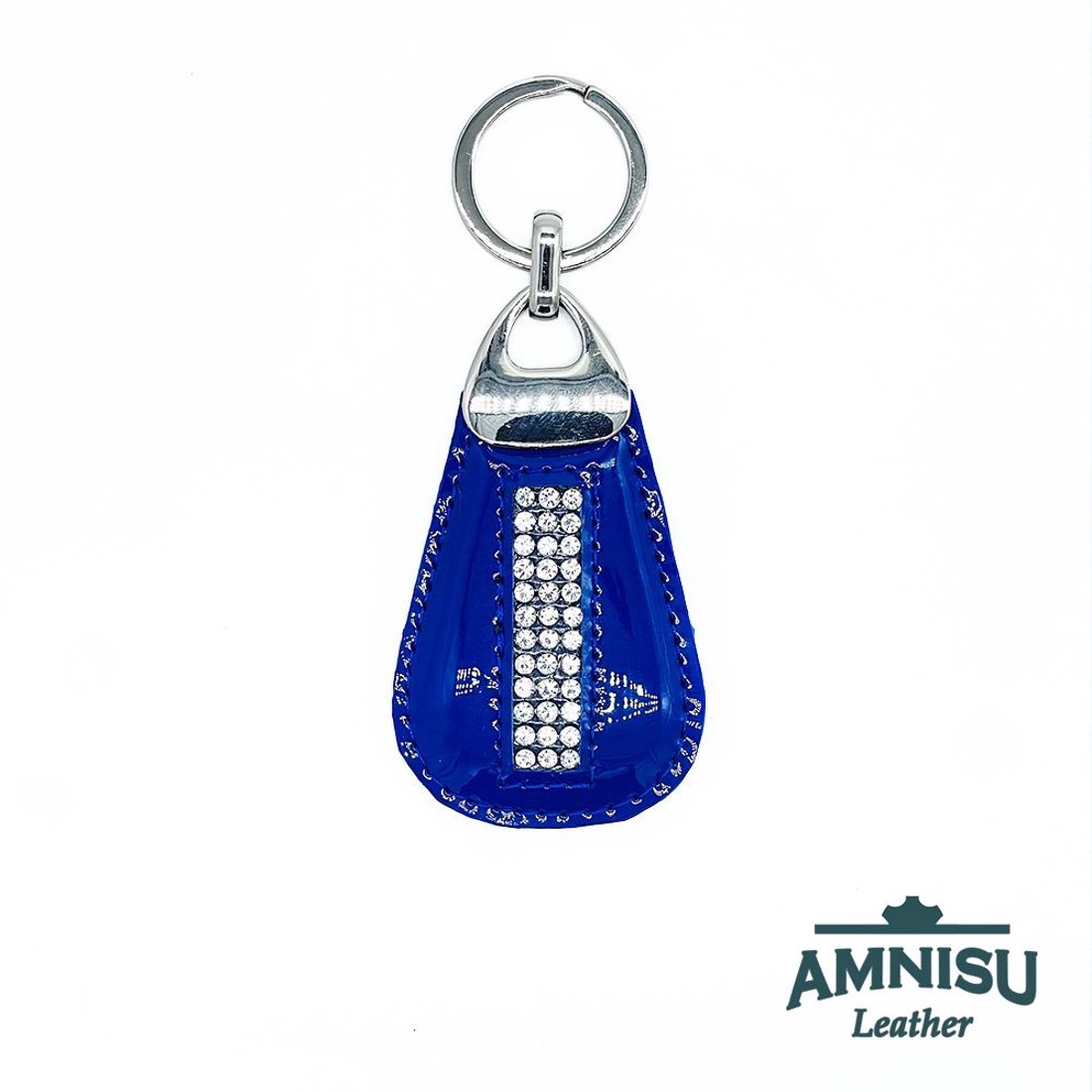 Sötétkék lakk csepp alakú swarovski köves kulcstartó H6009 - táska & tok - kulcstartó & táskadísz - kulcstartó - Meska.hu