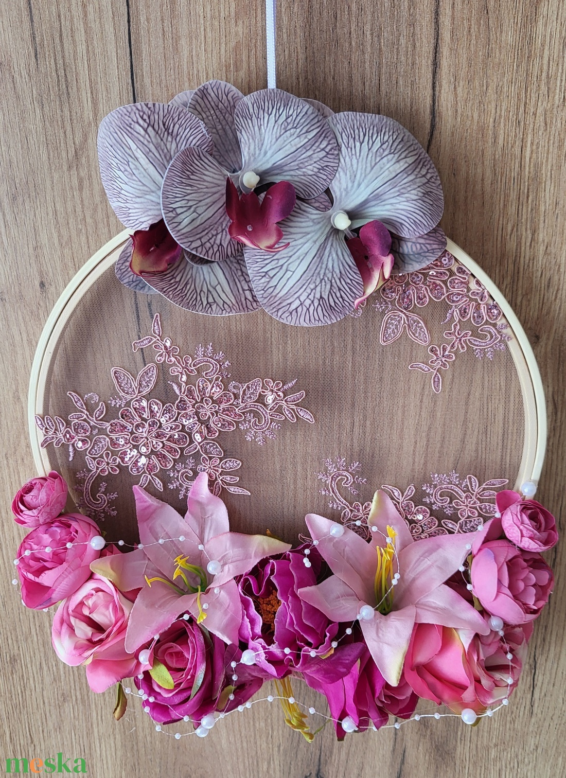 Orchidea románc - otthon & életmód - dekoráció - ajtó- és ablak dekoráció - ajtódísz & kopogtató - Meska.hu