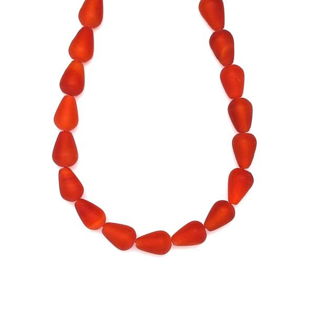 Karneol csepp matt 9x12mm ékszerkészítő alapanyag (füzér) - kellékek & szerszámok - ásvány alapanyag - ásványfüzér - Meska.hu