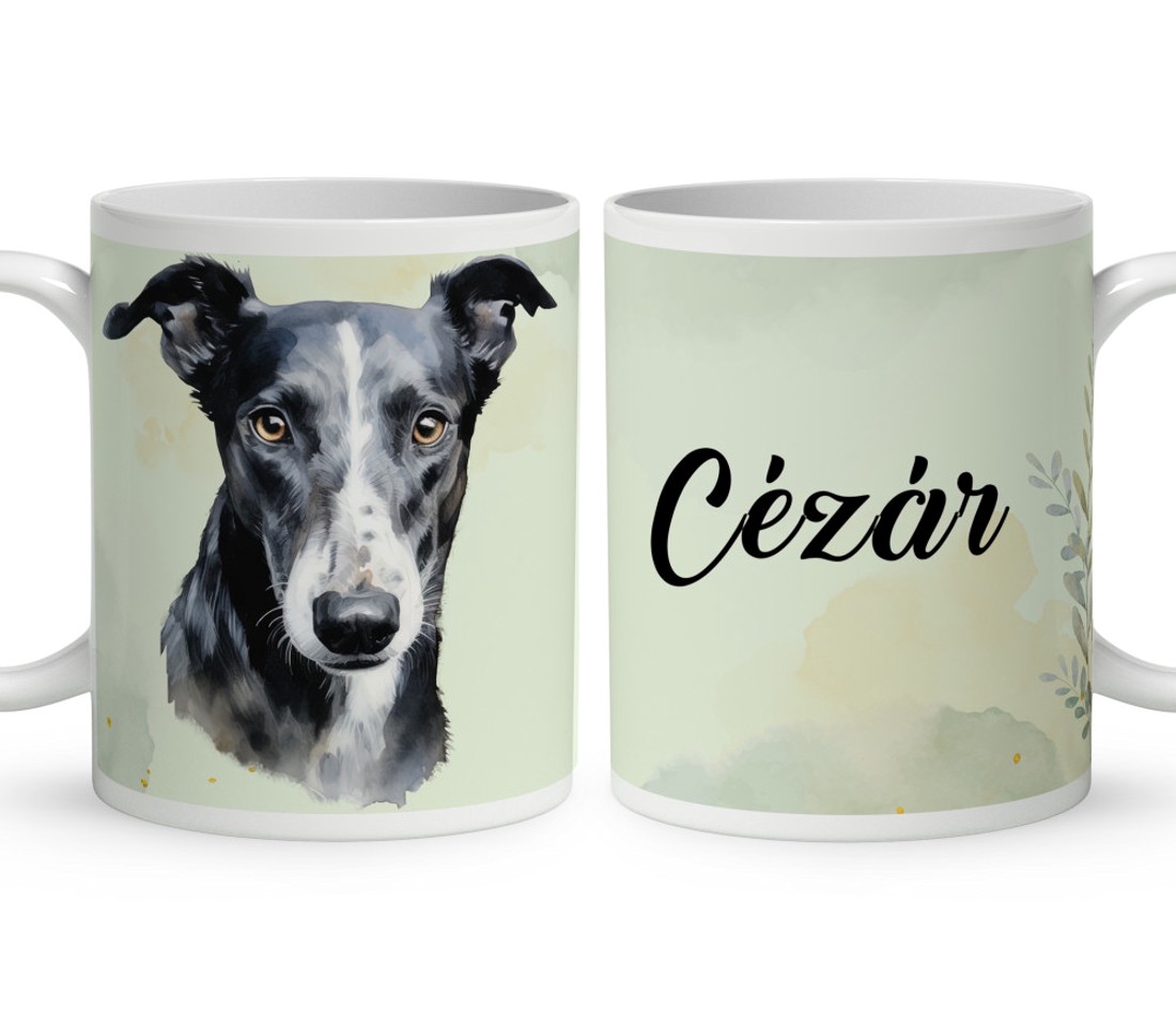 Névvel kérhető - Olasz agár portré mintás bögre - otthon & életmód - konyhafelszerelés, tálalás - tálalás - bögre & csésze - Meska.hu