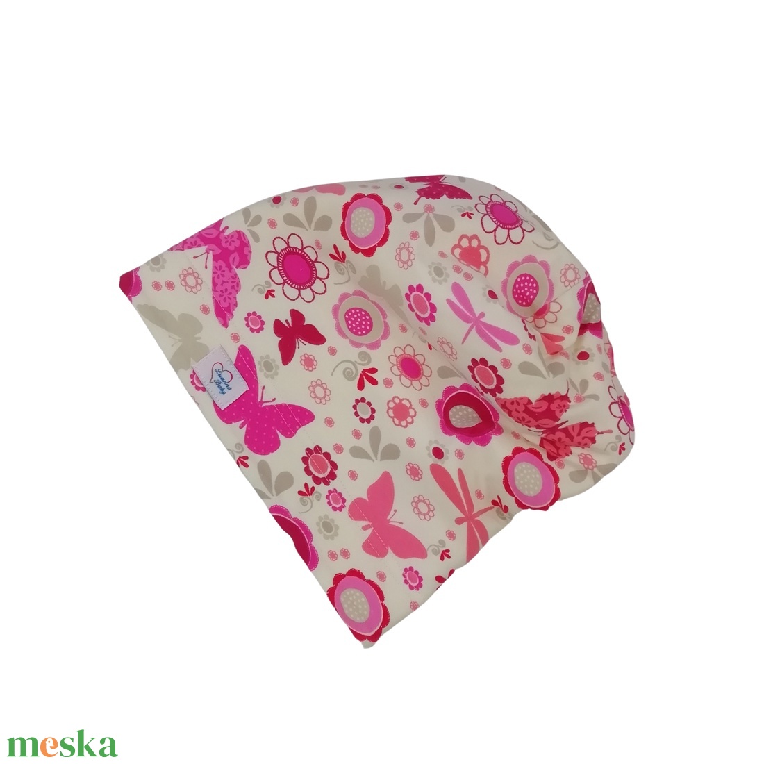 Téli csősapka kislányoknak, pink pillangók, krém - ruha & divat - babaruha & gyerekruha - babasapka - Meska.hu Téli csősapka kislányoknak, pink pillangók, krém - ruha & divat - babaruha & gyerekruha - babasapka - Meska.hu