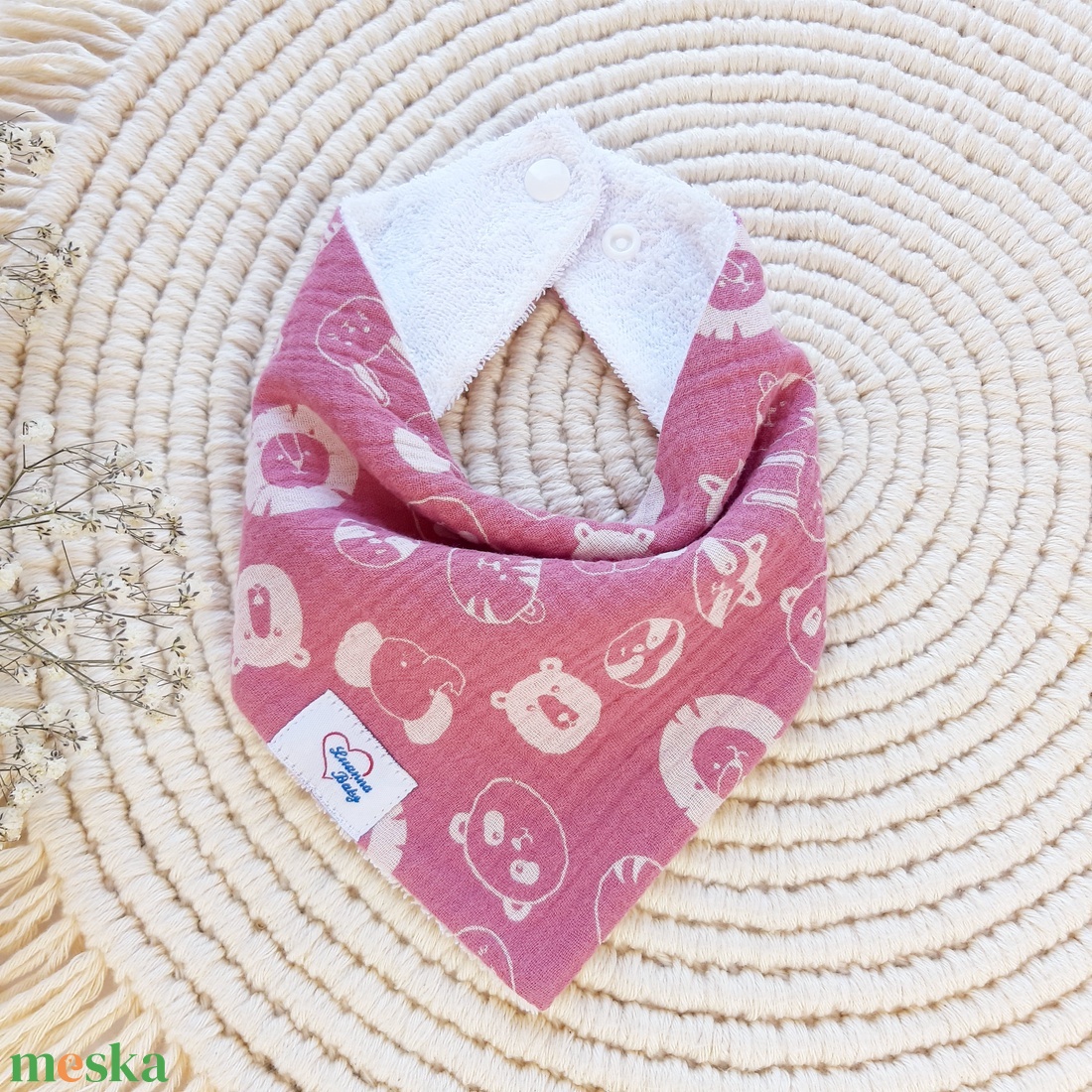 Vízhatlan nyálkendő, pink állat mintás - ruha & divat - babaruha & gyerekruha - előke & nyálkendő - Meska.hu Vízhatlan nyálkendő, pink állat mintás - ruha & divat - babaruha & gyerekruha - előke & nyálkendő - Meska.hu