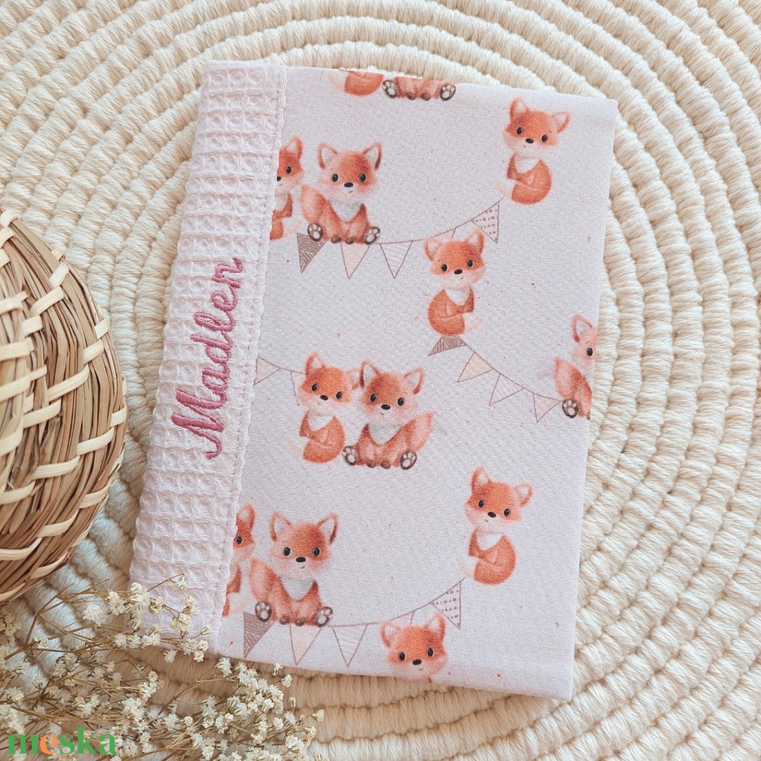 Egészségügyi kiskönyv borító, cuki rókák, LuannaBaby - otthon & életmód - papír, írószer - egészségügyi kiskönyv borító - Meska.hu