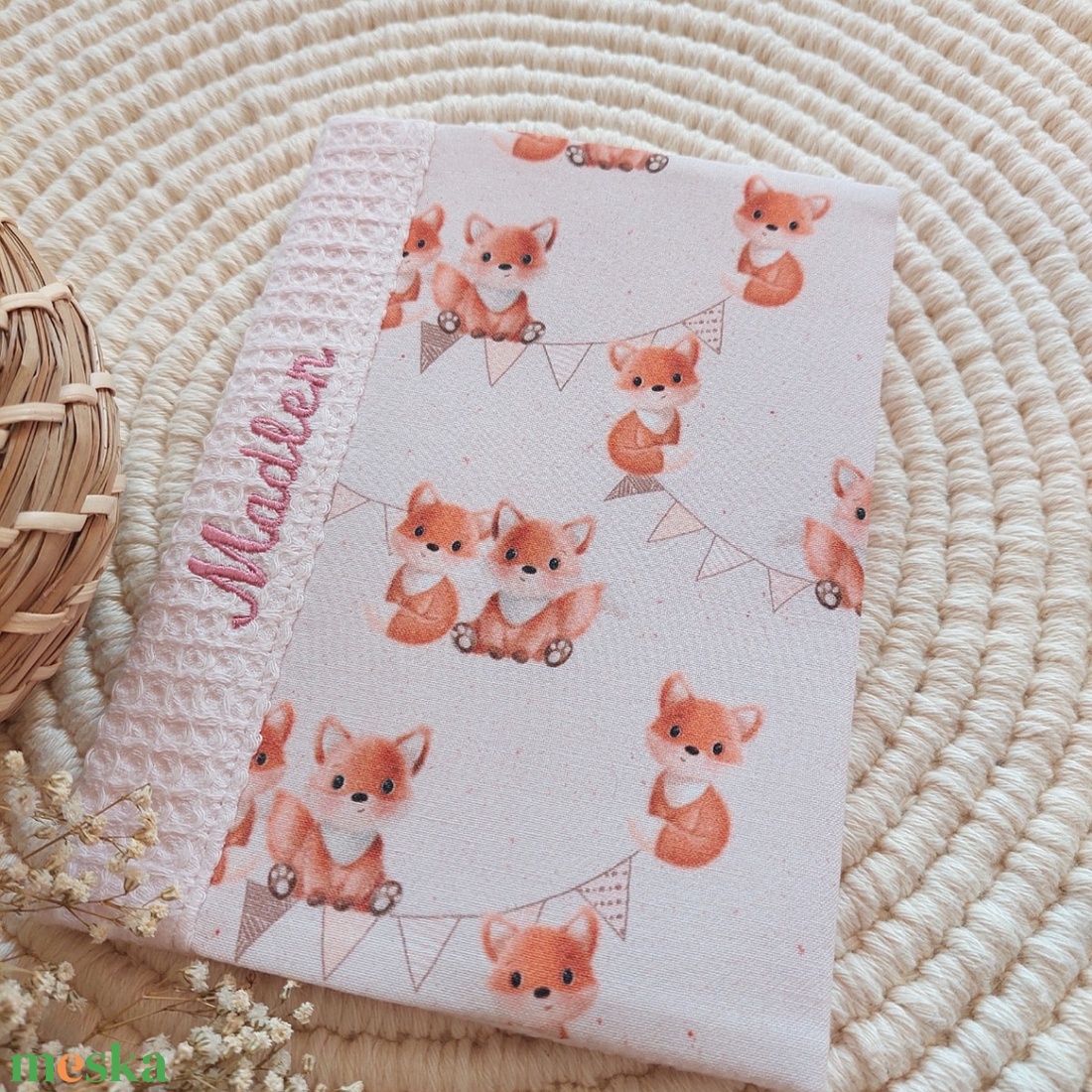 Egészségügyi kiskönyv borító, cuki rókák, LuannaBaby - otthon & életmód - papír, írószer - egészségügyi kiskönyv borító - Meska.hu