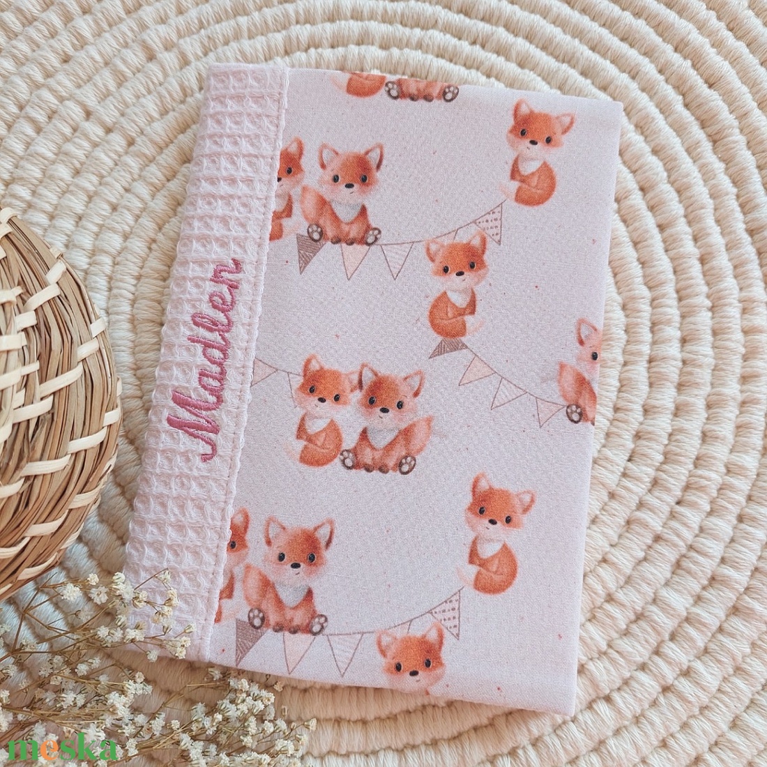 Egészségügyi kiskönyv borító, cuki rókák, LuannaBaby - otthon & életmód - papír, írószer - egészségügyi kiskönyv borító - Meska.hu