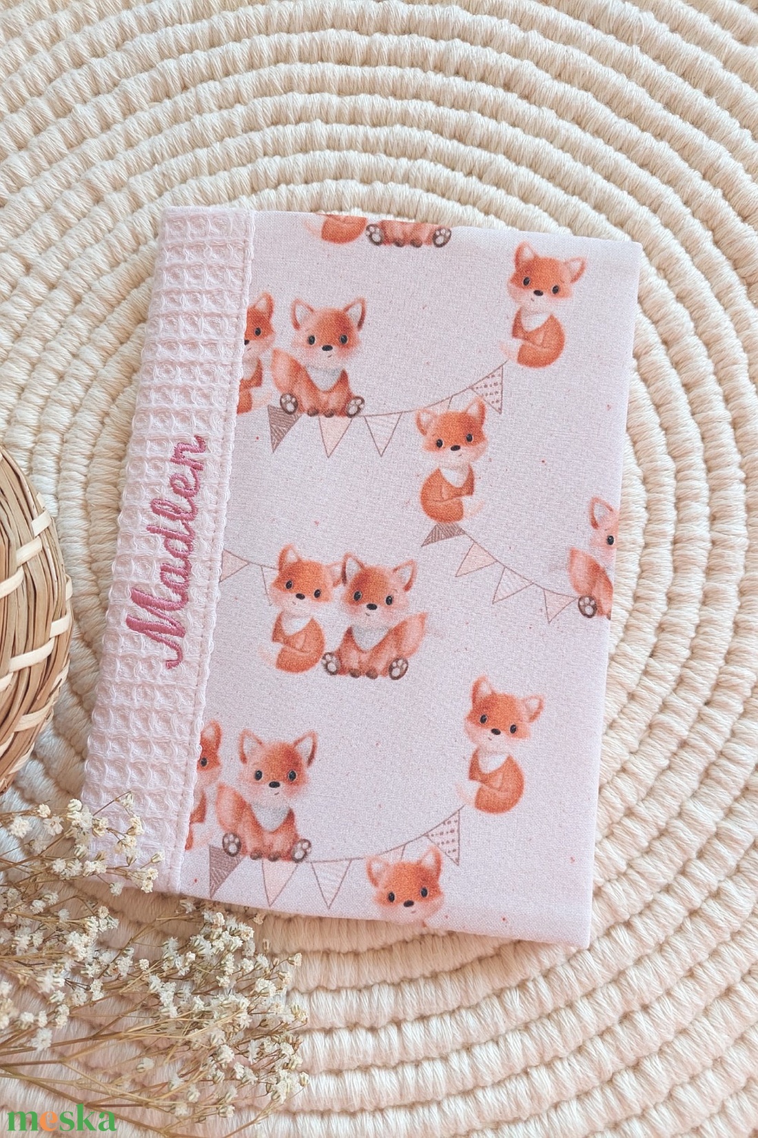 Egészségügyi kiskönyv borító, cuki rókák, LuannaBaby - otthon & életmód - papír, írószer - egészségügyi kiskönyv borító - Meska.hu