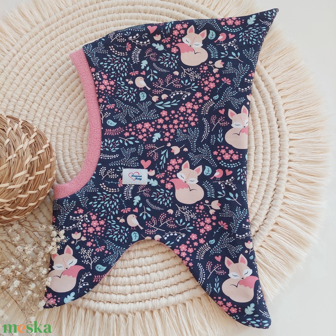 Téli űrhajós gyerek sapka, alvó róka, LuannaBaby  - ruha & divat - sál, sapka, kendő - sapka - Meska.hu