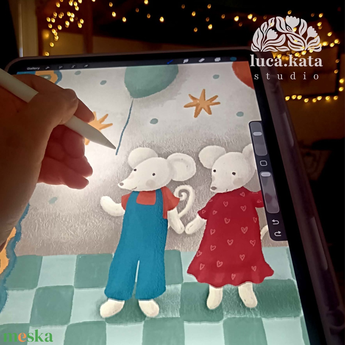 ,,Léggömbök személyre szóló 3 db-os illusztrációs kollekció, babaköszöntő, keresztelő ajándék - baba - mama - babaszoba dekoráció - babaszoba kép - Meska.hu