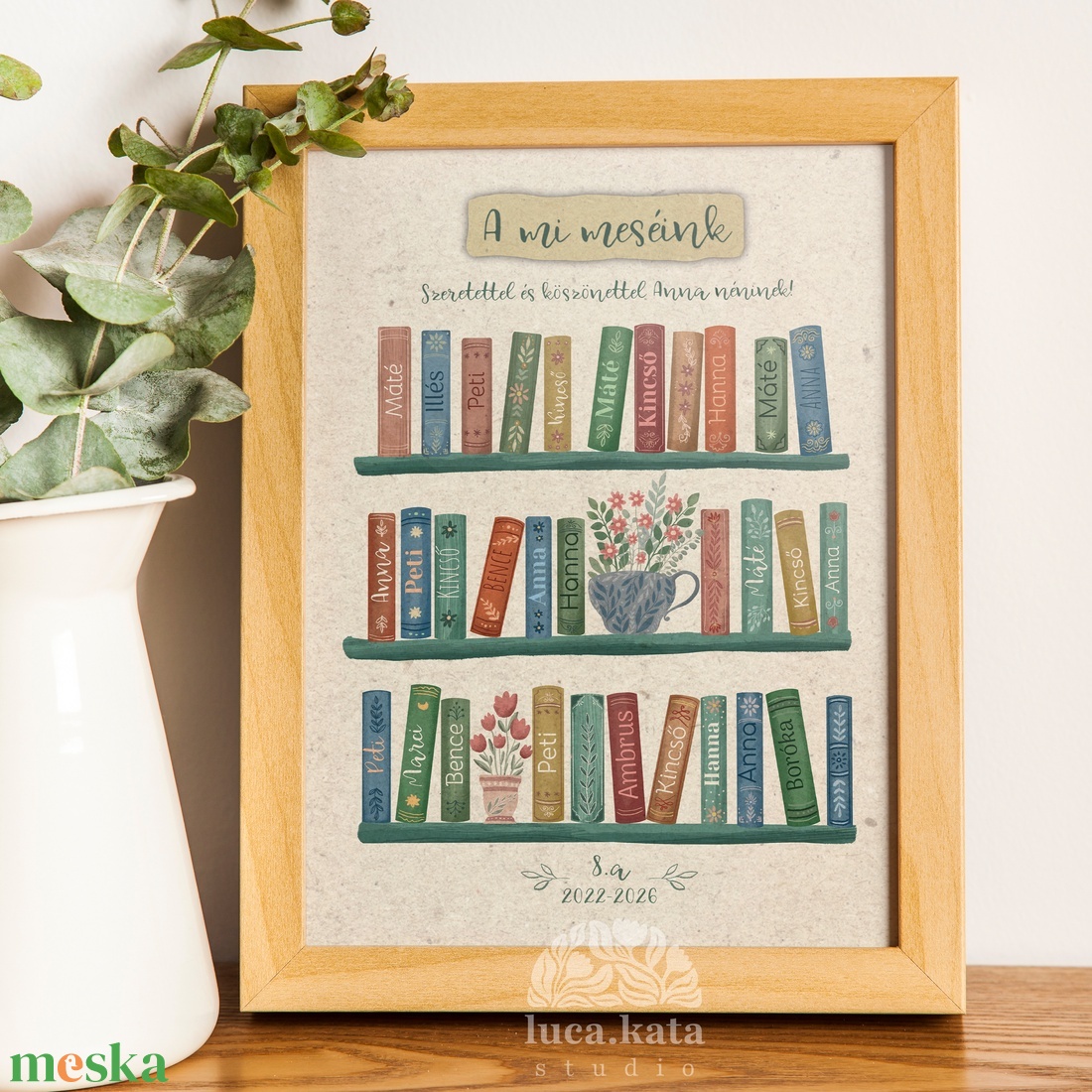 A mi meséink- Névre szóló Illusztráció ballagási köszönőajándék, búcsúajándék tanároknak,pedagógusoknak, osztályfőnöknek - otthon & életmód - dekoráció - kép & falikép - poszter - Meska.hu