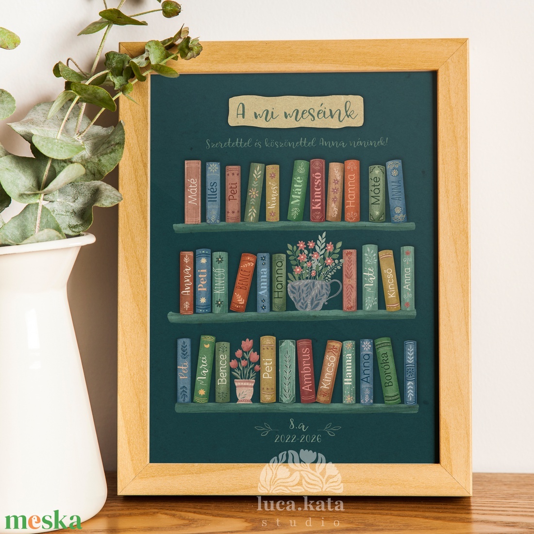A mi meséink- Névre szóló Illusztráció ballagási köszönőajándék, búcsúajándék tanároknak,pedagógusoknak, osztályfőnöknek - otthon & életmód - dekoráció - kép & falikép - poszter - Meska.hu