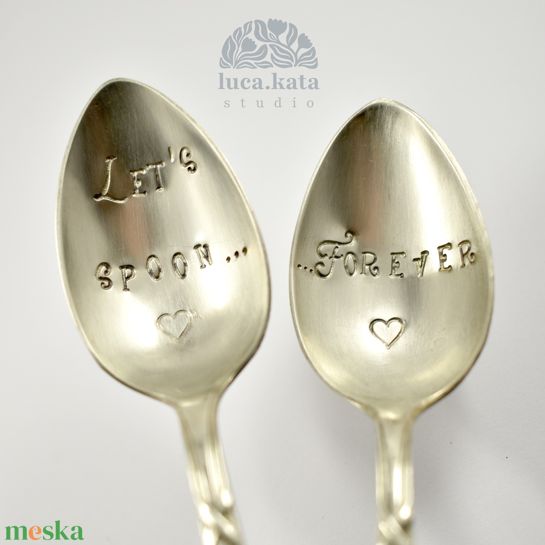 Let's spoon.. forever - páros ajándék , személyre szabható ajándék évfordulóra, esküvőre, szerelmeseknek - otthon & életmód - konyhafelszerelés, tálalás - tálalás - kanál & villa - Meska.hu