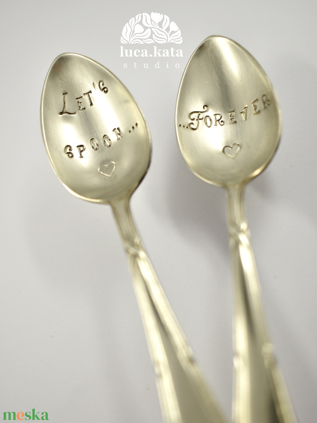 Let's spoon.. forever - páros ajándék , személyre szabható ajándék évfordulóra, esküvőre, szerelmeseknek - otthon & életmód - konyhafelszerelés, tálalás - tálalás - kanál & villa - Meska.hu